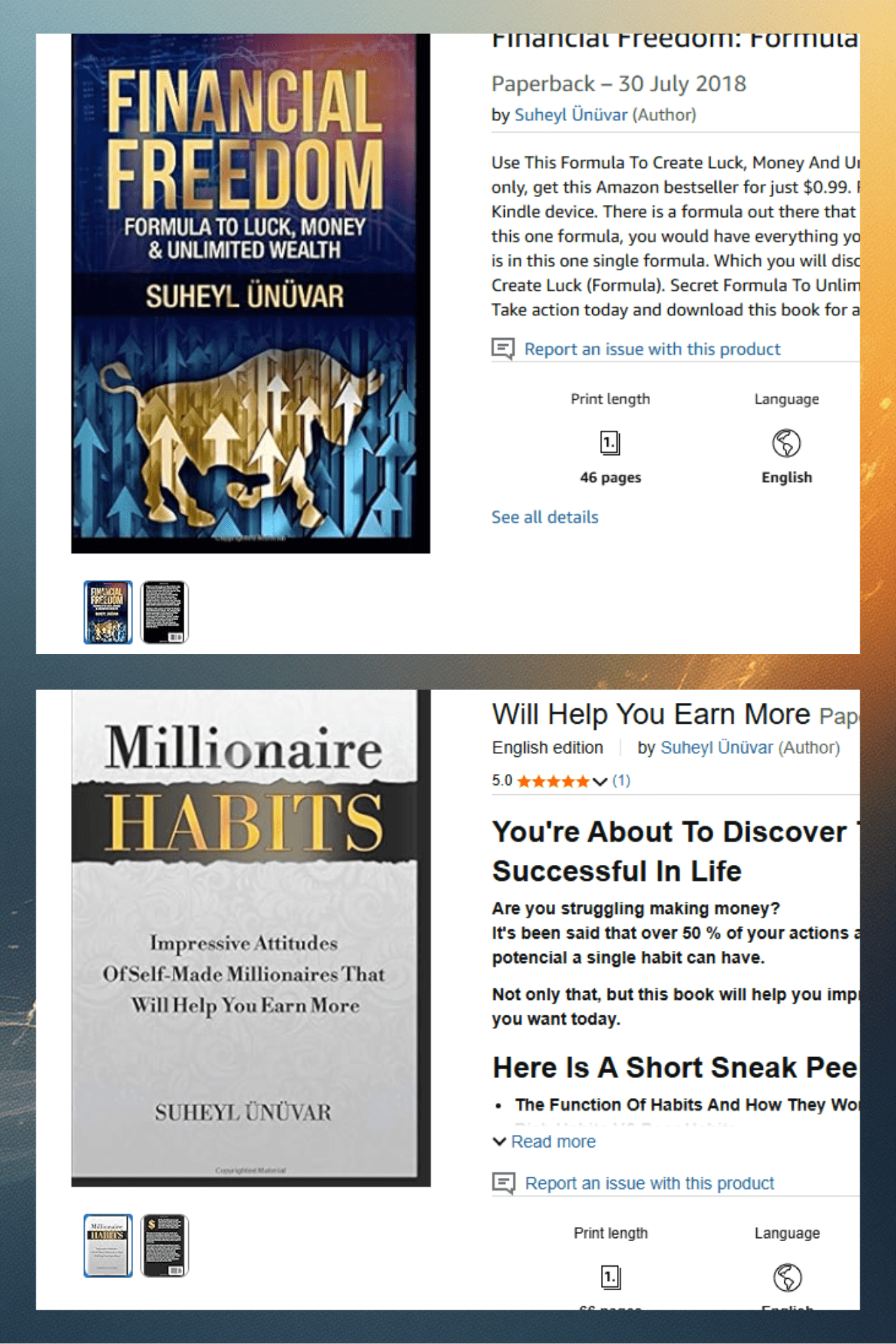 Amazon Kindle eBooks published