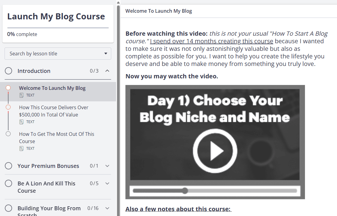 Course curriculum and structure