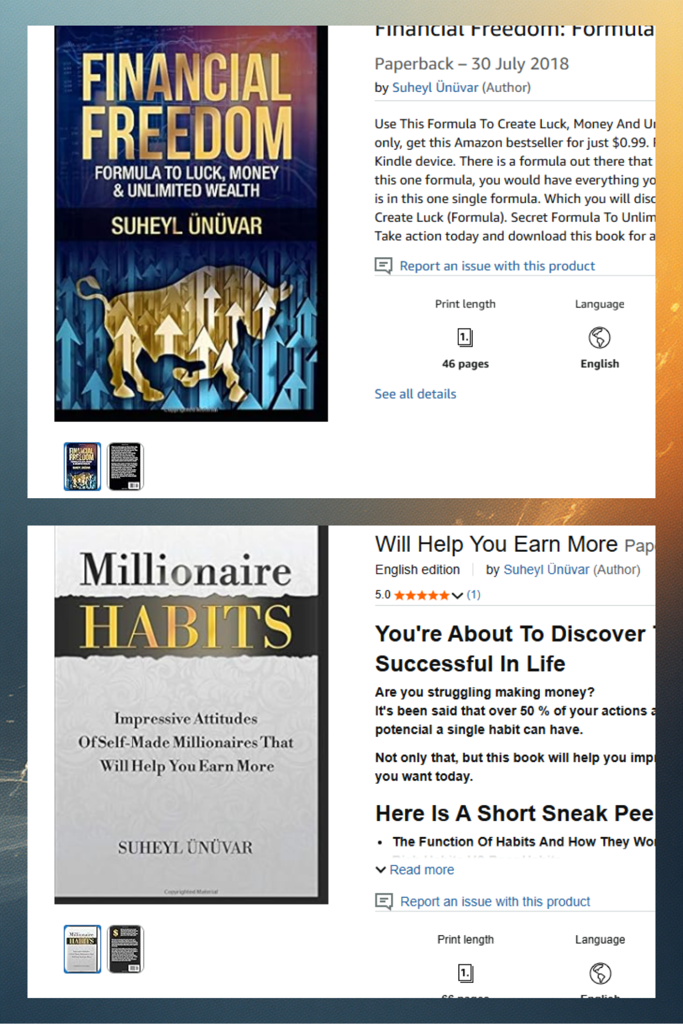 Amazon Kindle eBooks published