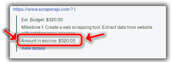 First Upwork payment